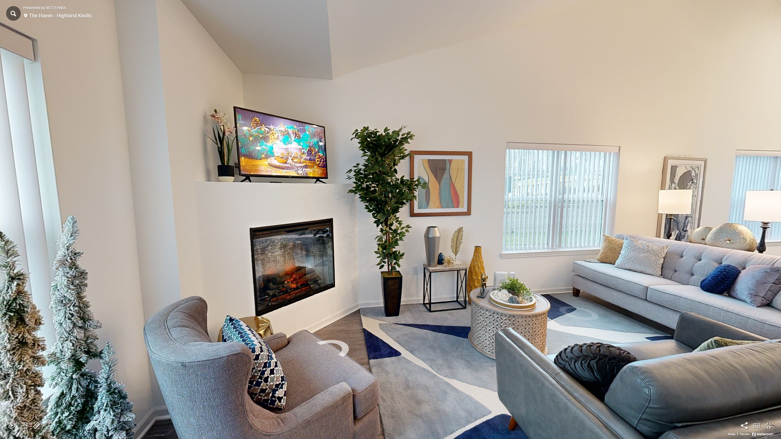 Highland Knolls model unit living room